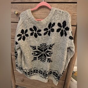 Oversized fair isle sweater